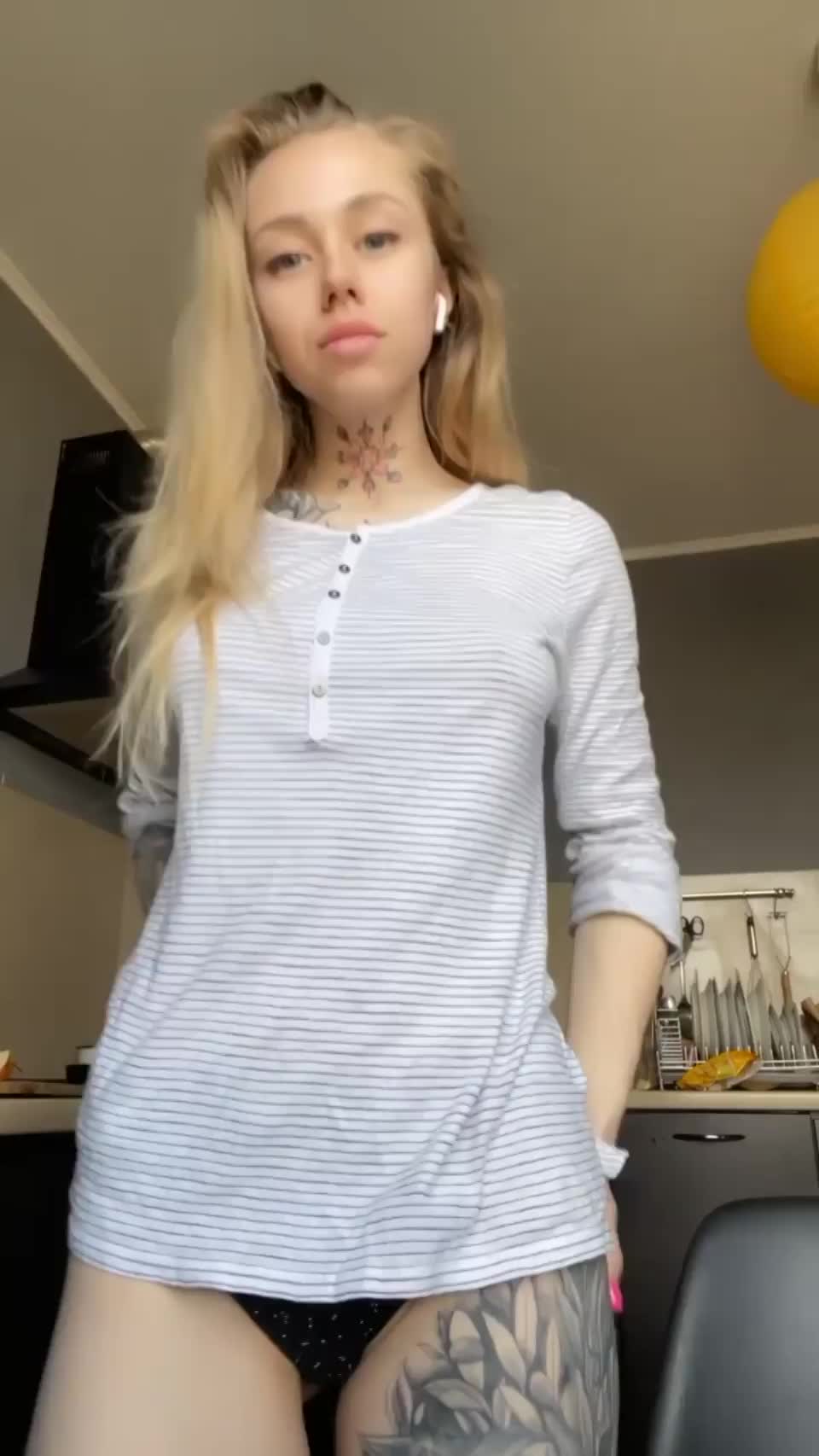 Slim blonde likes to play with her boobs...have some fun😉 - free porn video