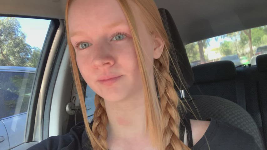 I hope my classmates catch me flashing in the college car park [GIF] - free porn video