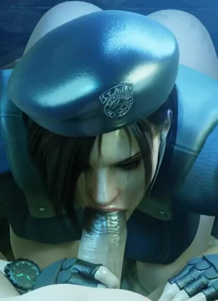 Jill Valentine - intense look blowjob pov (SFMnewbie) [Resident Evil] - free porn video