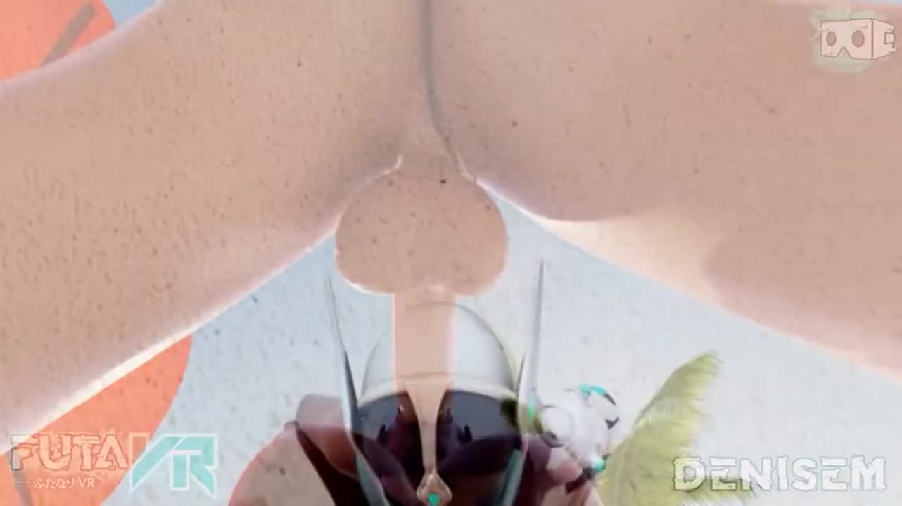 Symmetra sucks on the Beach (FutaVR / DeniseM) [Overwatch] - free porn video