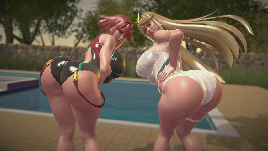 A pair waiting for you to get motivated (WFSNFair) [Xenoblade Chronicles 2] - free porn video