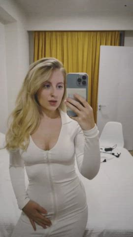 I'm obsessed with this dress because you can't wear a bra and panties - free porn video