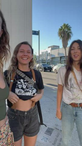Getting risky on Melrose with my friends [gif] - free porn video