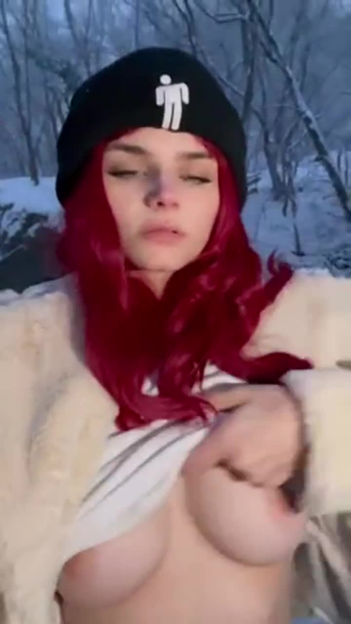 I hope you like my teenn tits even more than the beautiful view... I love the risk of getting caught outside haha - free porn video