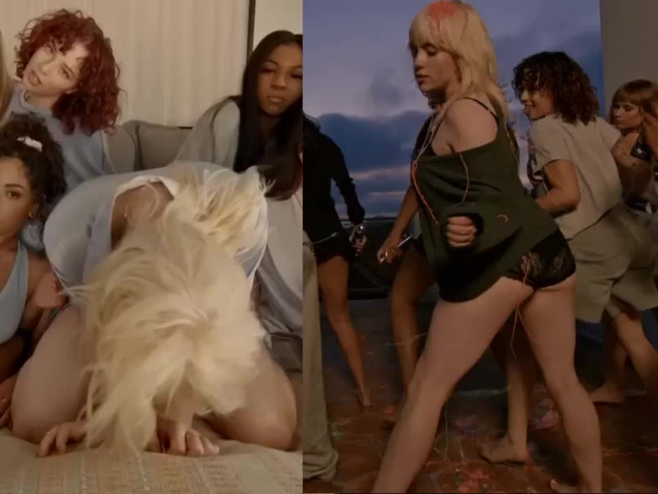 Billie Eilish's huge tits and shaking her ass - free porn video