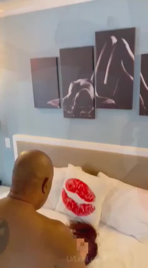 The mirrors in our room were fun to use 😈 hubby could see every angle of me getting filled deep with BBC - free porn video