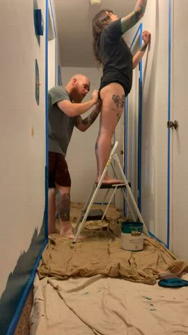 I know you want it, but this house isn’t going to paint itself! - free porn video