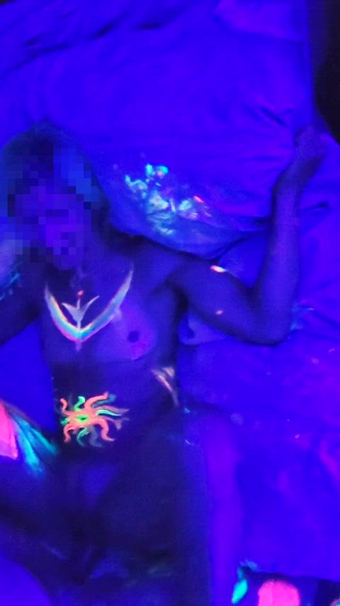 We had a lot of fun at our friend's glow party - free porn video