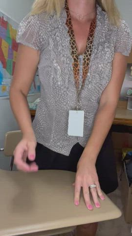 Flashing my teacher tits at school - free porn video