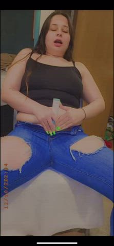 I made a huge mess in my pants.🙈 can I do it on your cock next? - free porn video