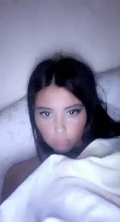Just playing with her tits in bed - free porn video