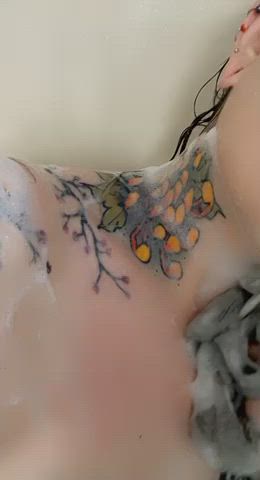 Scrubbing up so my man can eat me for dinner when he gets home from work. - free porn video