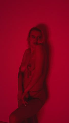 my tits look even bigger in the red light.. would u suck on them - free porn video