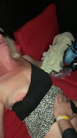 A Little Theater Sunday Funday from a Few Months Ago. Poor Guy Had No Clue He was About to Get the Soaker As he Made Me Cum Pretty Hard While Hubby Watched and Jerked Himself Off - free porn video