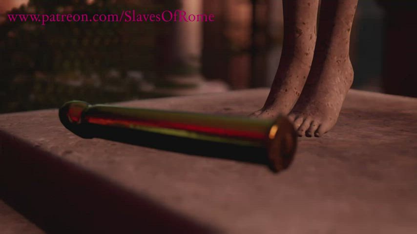 [Slaves of Rome] Wife Makes Good Use of Golden Dildo - free porn video