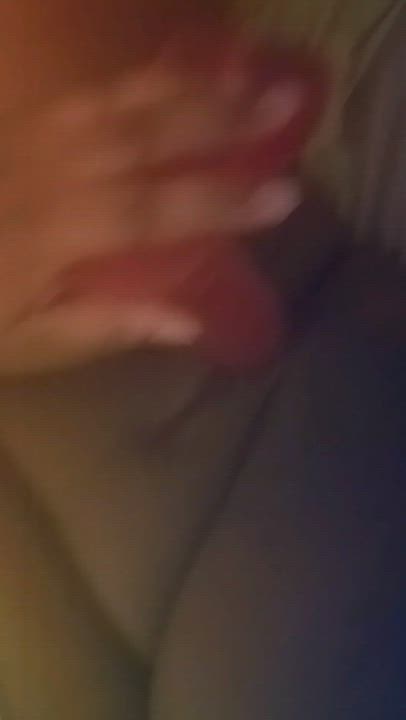 Trying hard to get all 8 inches inside 💦 - free porn video