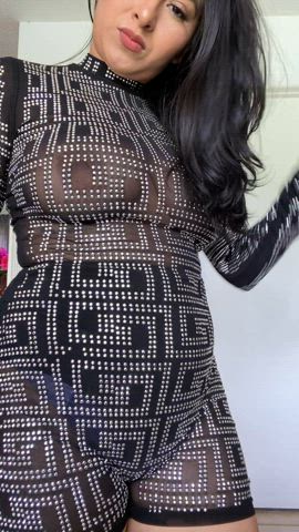 Would you rip this dress of me gooner? Latina milfs love that - free porn video