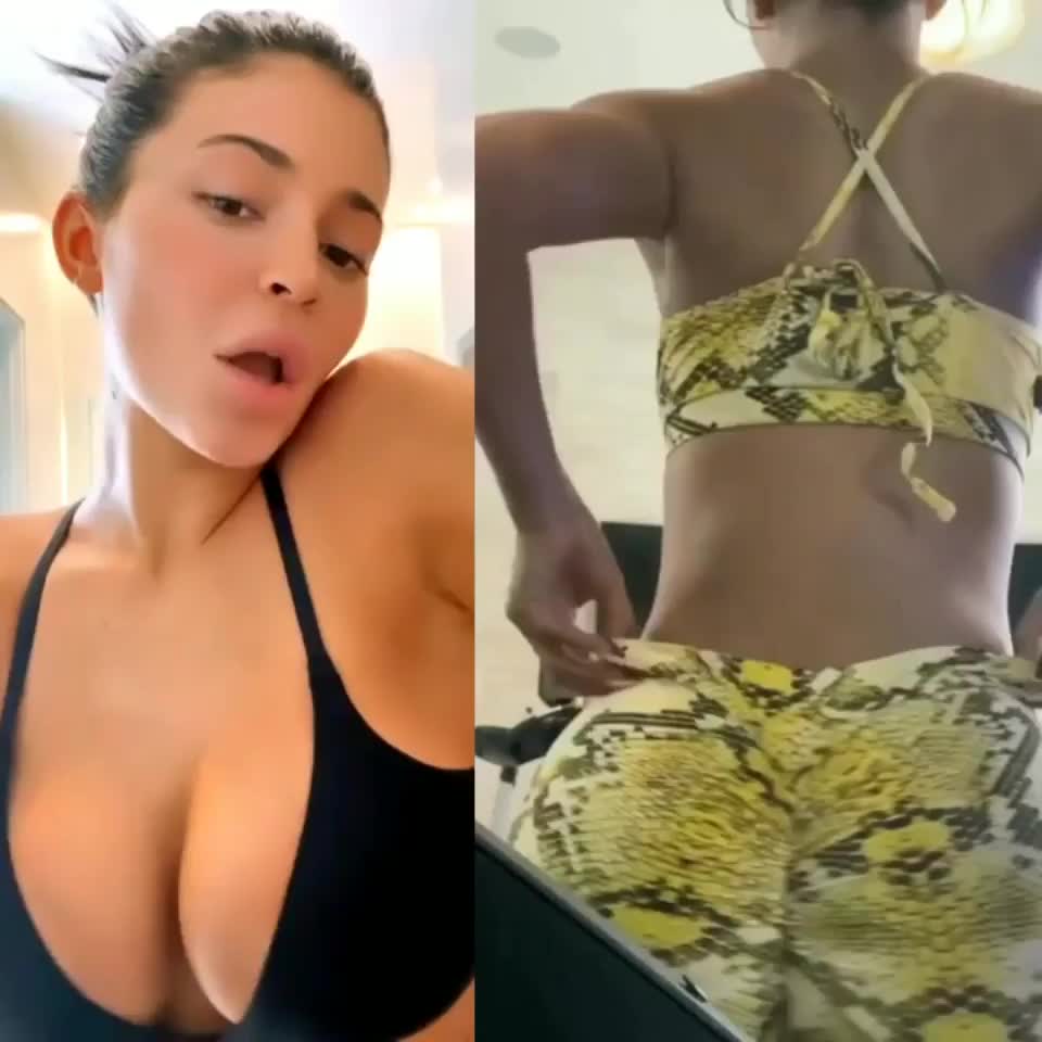 Kylie Jenner nice fat tits and bouncy ass - free porn video