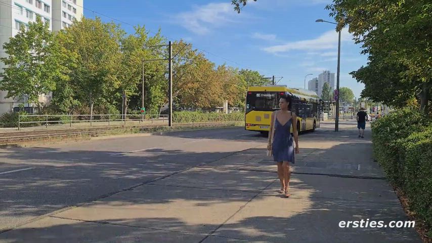 Nice little boob massage in public. - free porn video