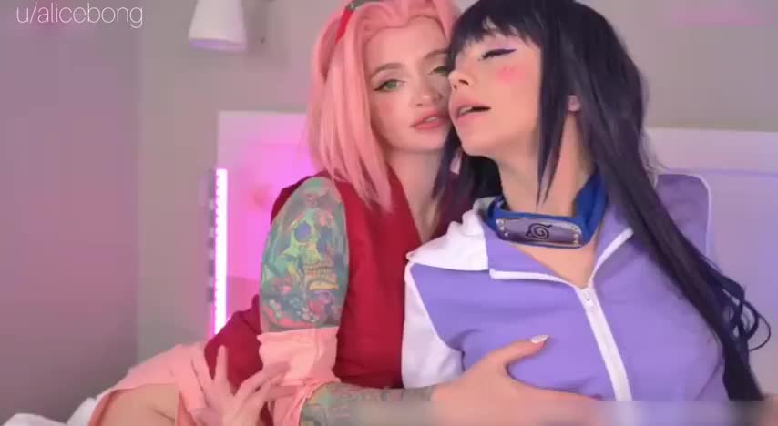 Hinata and Sakura (Alice Bong and Leah Meow) [Naruto] - free porn video