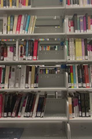 Back at it in the school library - free porn video