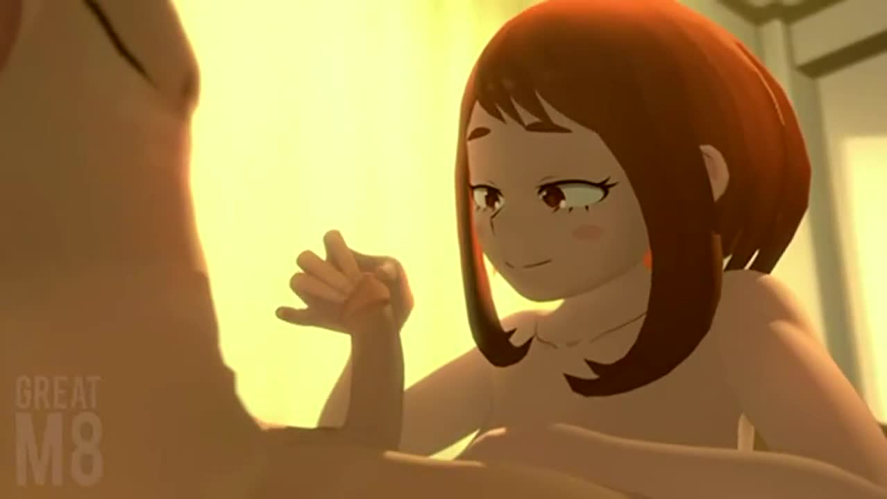 Uraraka handjob (Greatm8) [My Hero Academia] - free porn video