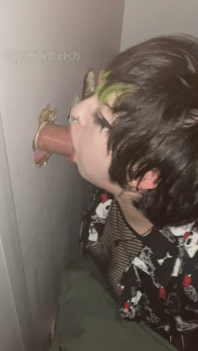Drooling all over my bf’s pants while I suck if this random guy - free porn video
