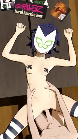 Noodle spends time with her biggest fan (Gorillaz) [Sourozowy] - free porn video
