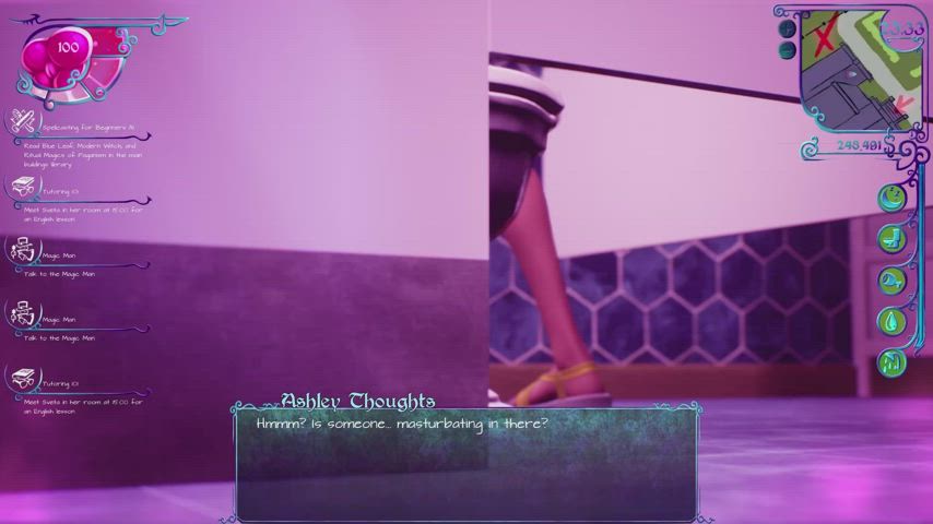My Lust Wish - Sveta gets caught in the bathroom (in-game sex scene) - free porn video