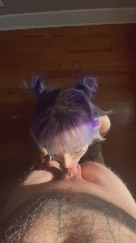 A happy girl with a cock in her throat - free porn video