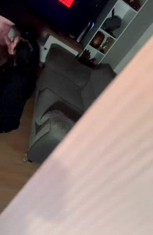 Hubby getting a glimpse of me sucking another guys dick I met from reddit - free porn video