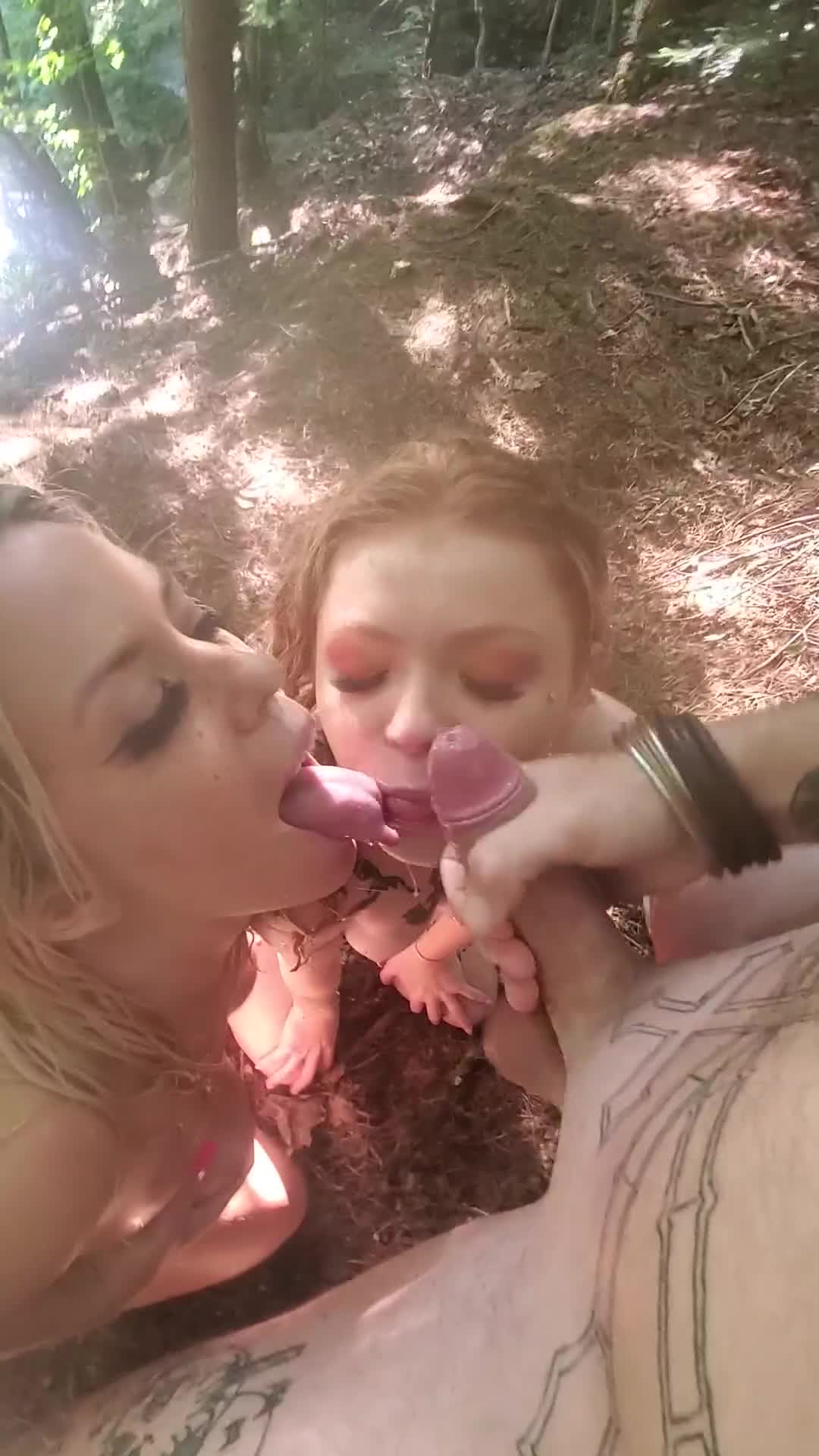He covered us in cum while they all watched  - free porn video