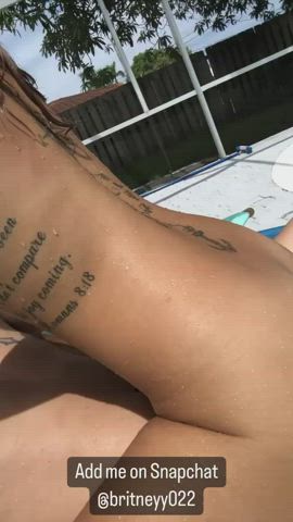 My BF didn’t want to fuck me by the pool so i fuck my neighbor and he is watching from the window thinking how bad i am - free porn video