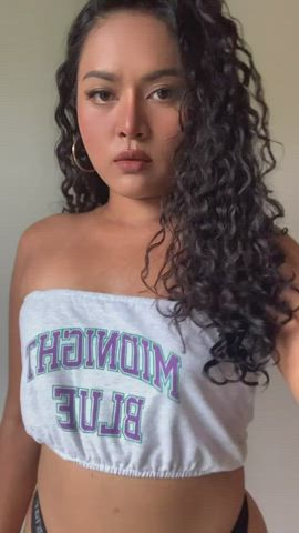 Would you rather cum on my tits or on my ass? - free porn video