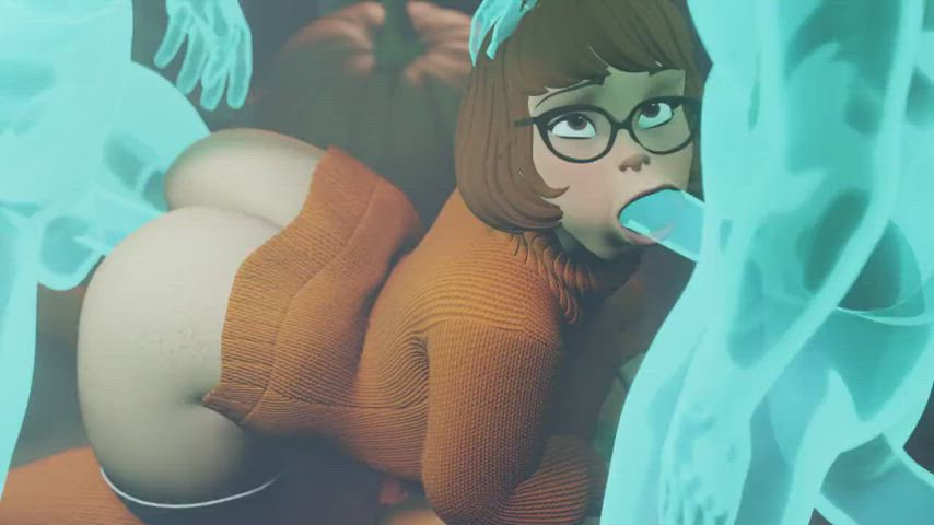 Velma Dinkley investigating ghosts [Scooby Doo] (roguenine, evilaudio) - free porn video