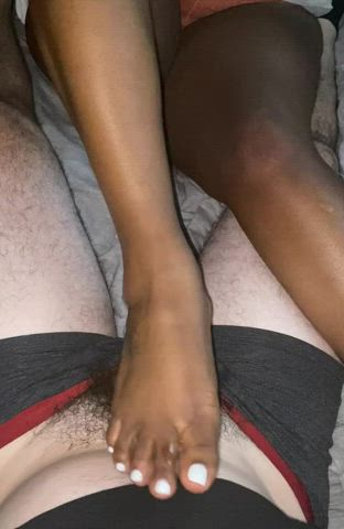 Ebony Feet Foot Fetish Footjob Interracial Porn GIF by thehoneygoddess - free porn video