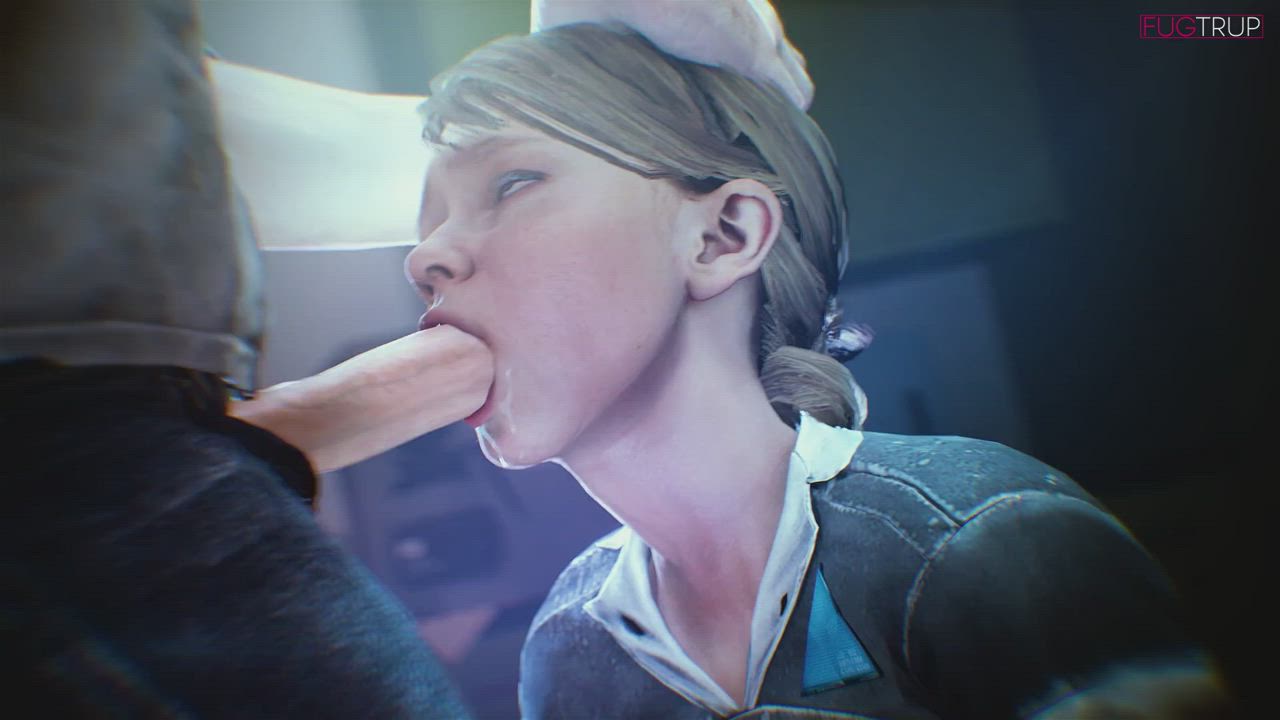 Kara face-fucked (Fugtrup, zombod) [Detroit: Become Human] - free porn video