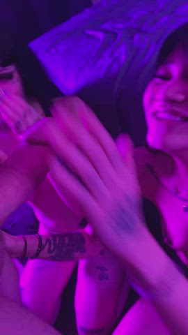 Compilation FFM Goth POV - free porn video