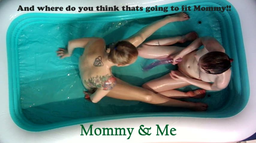 Hey Mommy just because we are all oiled up doesn't mean that's going to fit - free porn video