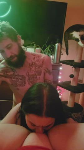fucking our friend into my queens pussy... of course I had to taste aswell - free porn video