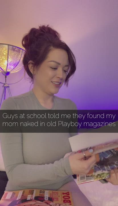 Mom Shows Me Her Old Playboy Centerfolds - free porn video