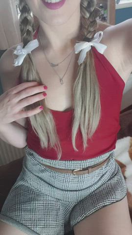 I am your sexy school girl today, lick my lonely pussy, daddy - free porn video