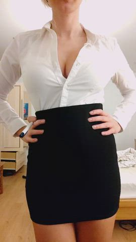 Would you hire me as your lawyer? This is me taking off my real work outfit - free porn video