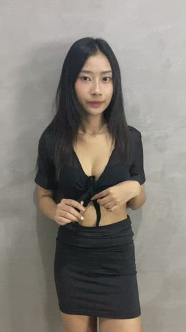 Peeling this dark dress piece by piece 😂 - free porn video