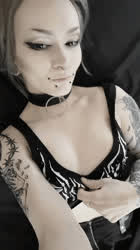 Kinda curious to know if anybody would play with my small goth tits? 🖤 - free porn video