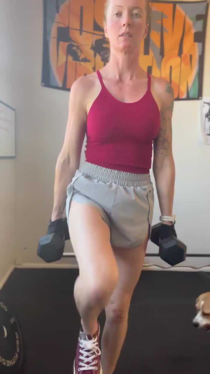 My 🐶 likes watching my workout each morning. You’re welcome to watch as well. - free porn video
