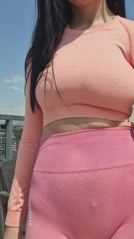 I'm in love with how this orange set makes my body look - free porn video