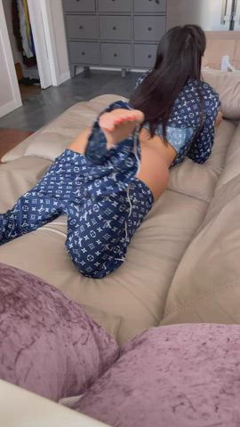 Casually stretching and you walk in - free porn video