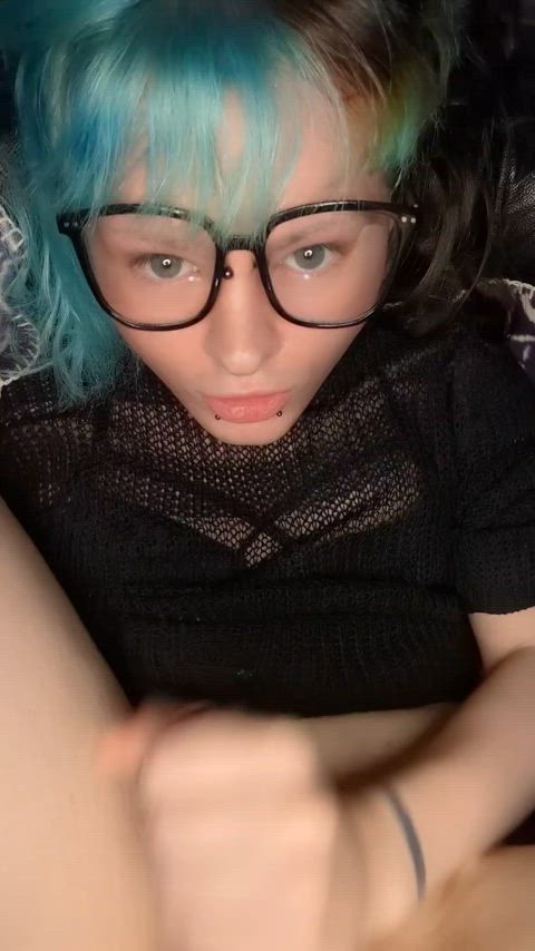 You into goth tgirls Gooning onto their own a face? - free porn video