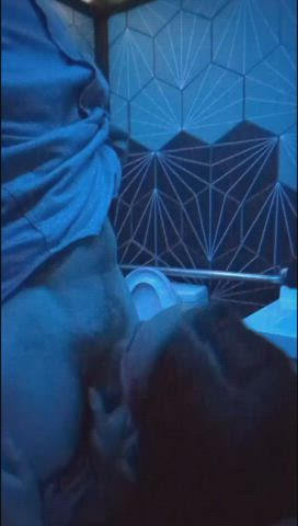 Another bar bathroom fuck! Watch to the end to see me walk out into the busy bar [gif] - free porn video
